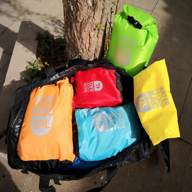 Sac étanche de voyage 6L / 12L / 24L pour sports nautiques et plein air