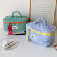 Sac de Rangement Cosmétique à Carreaux – Style Simple et Coloré