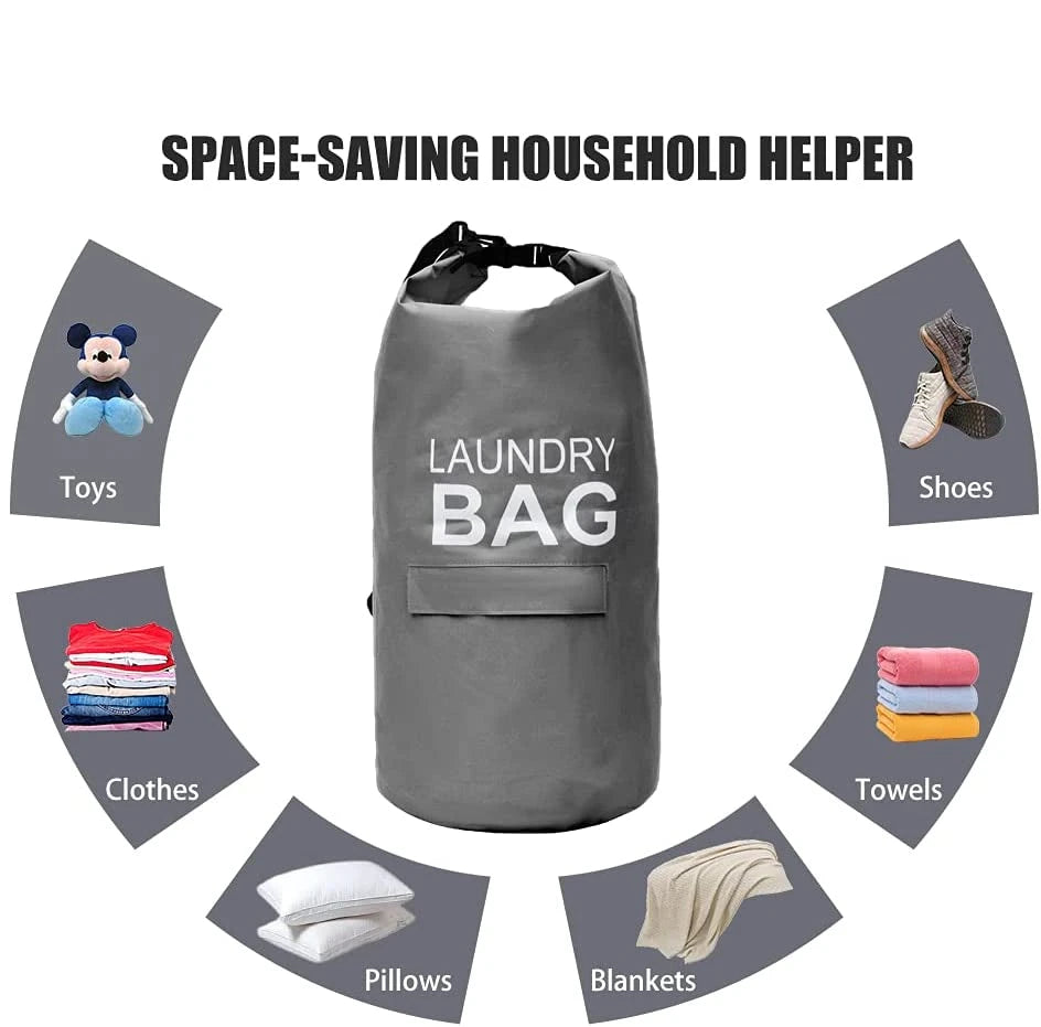 Sac à linge Oxford imperméable 71L avec bretelles réglables