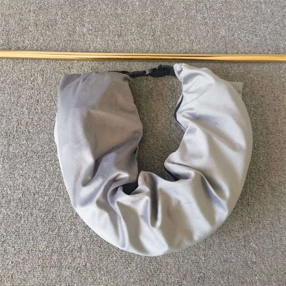 Oreiller de voyage remplissable en tissu lycra avec sac de transport