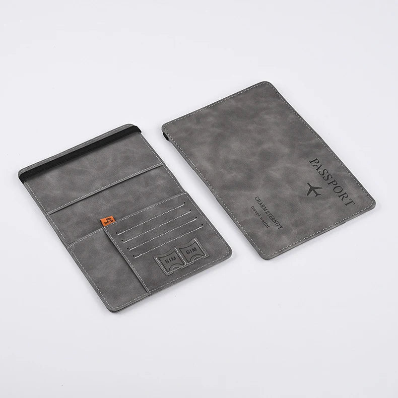 Porte-Passeport Homme en Cuir PU Élégant et Pratique