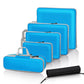 Set de 6 cubes de rangement compressibles avec sac à chaussures intégré