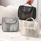 Trousse de Toilette en Nylon Maille – Grande Capacité et Design Transparent Courbé