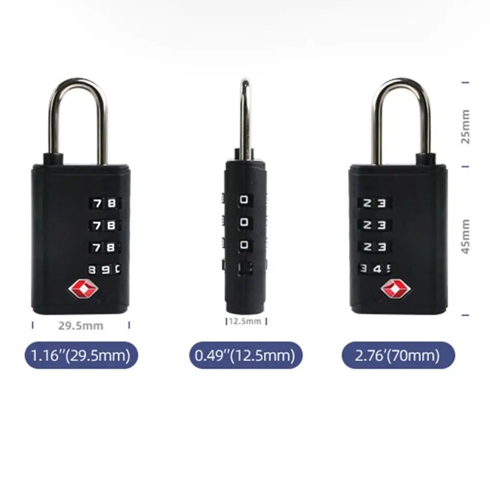 Cadenas TSA 4 Chiffres Rectangulaire – Sécurité Optimale pour Vos Voyages