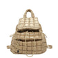 Sac à dos matelassé en coton léger grande capacité