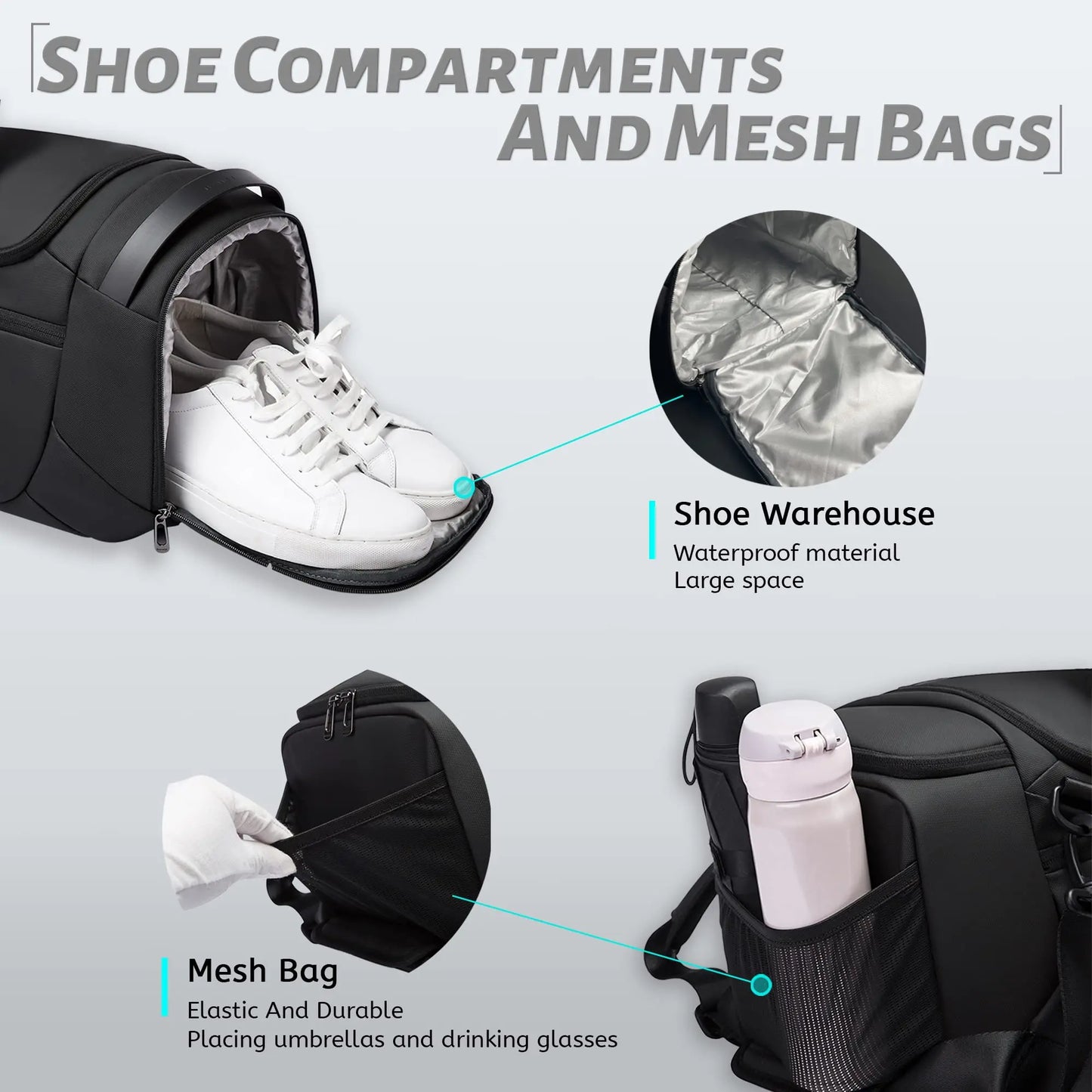 Sac de Sport Homme 30L Compartiment Chaussures