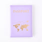 Étui Passeport PU Cuir Motif Monde – Protection Élégante Voyage
