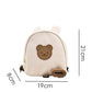 Sac à dos enfant en toile ours et lapin anti perte
