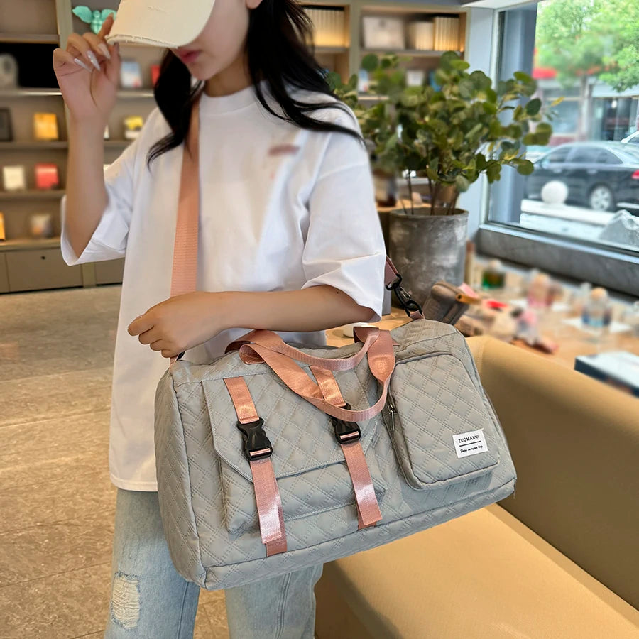 Sac de Sport Femme Matelassé Compartiment Chaussures