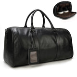 Sac de voyage Prestige en Cuir Véritable, coloris noir - 55 cm
