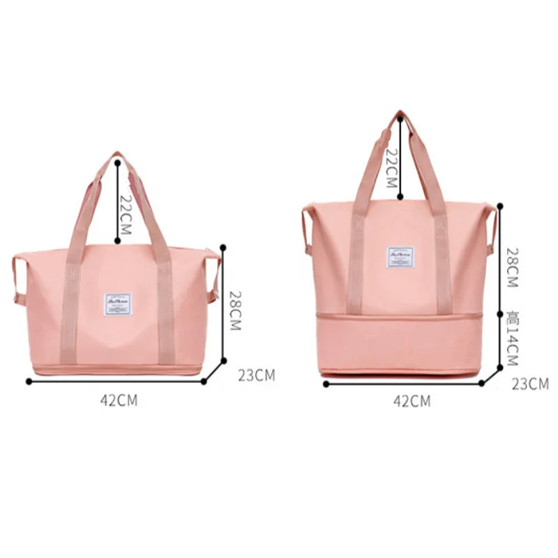 Sac de Voyage Femme Oxford Grande Capacité Extensible 42cm