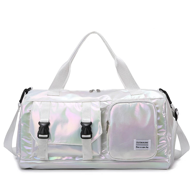 Sac de Sport Femme Holographique Compartiment Chaussures 25L