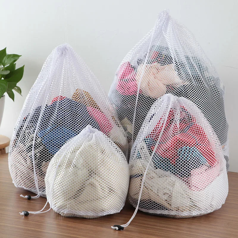 Sac de Lavage en Maille Résistante avec Cordon de Serrage