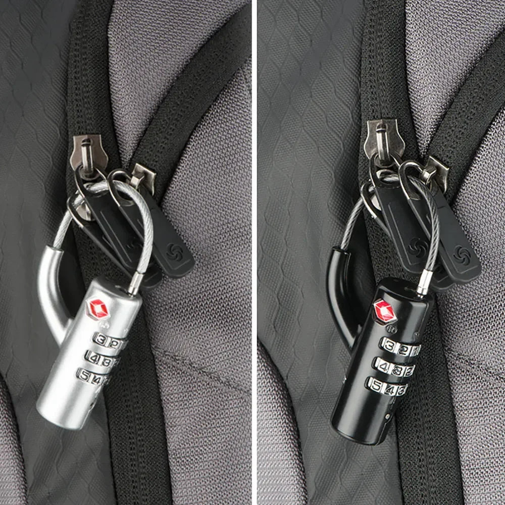 Cadenas TSA à câble acier 3 chiffres – Voyage compact et sécurisé