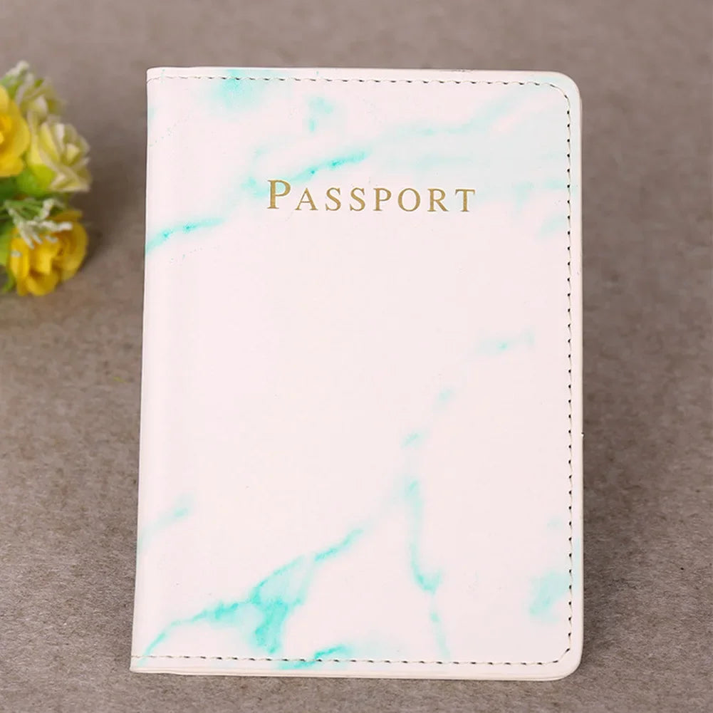 Porte-Passeport Marbre en Similicuir PU