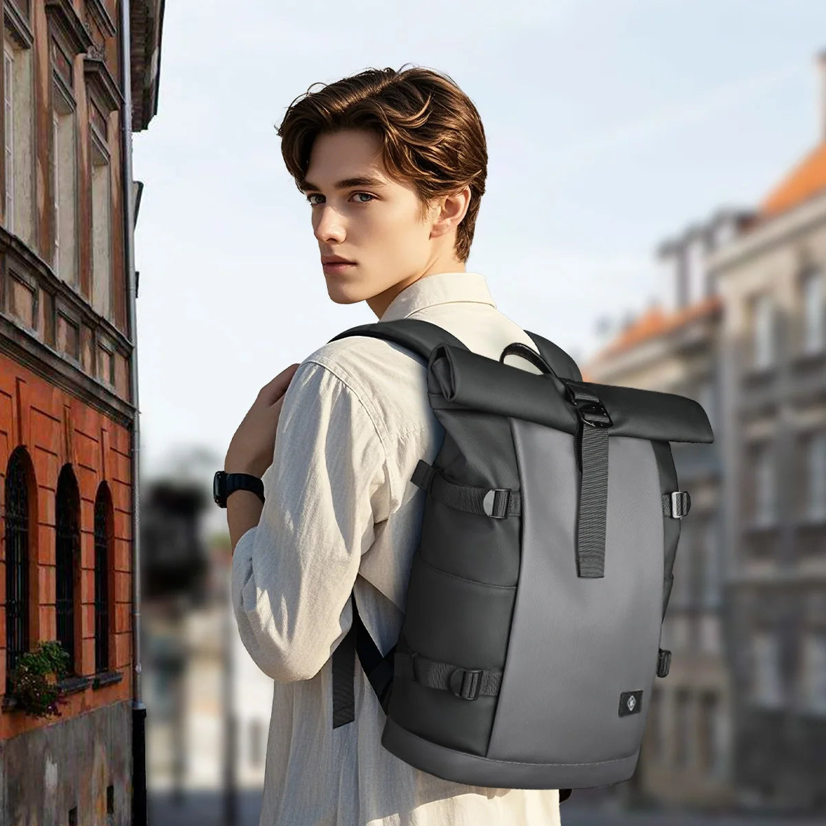 Sac à Dos Roll-Top Étanche HK 17” – Grande Capacité Polyvalente