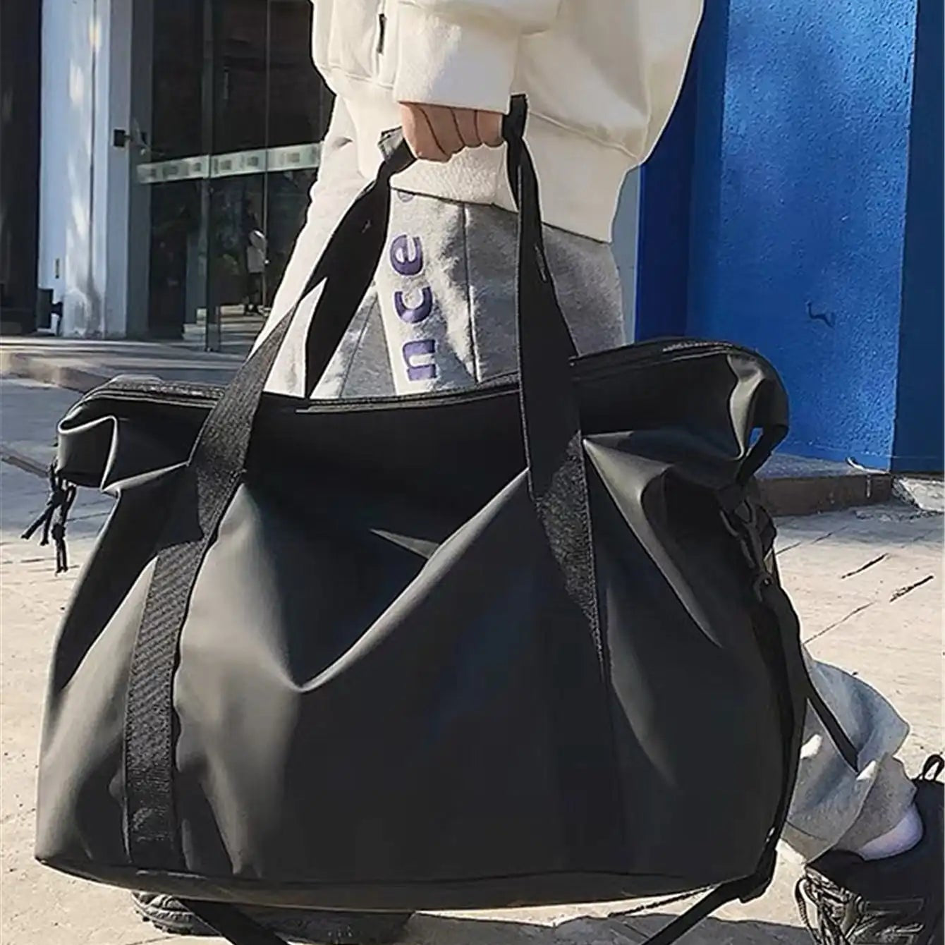 Sac de Voyage Unisexe Nylon Grande Capacité Bandoulière