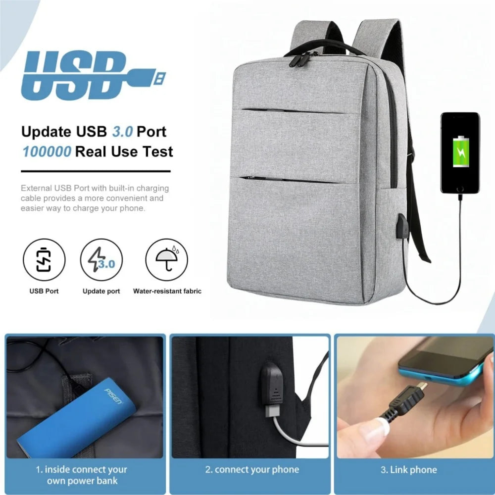Sac à dos ordinateur Oxford imperméable avec port USB