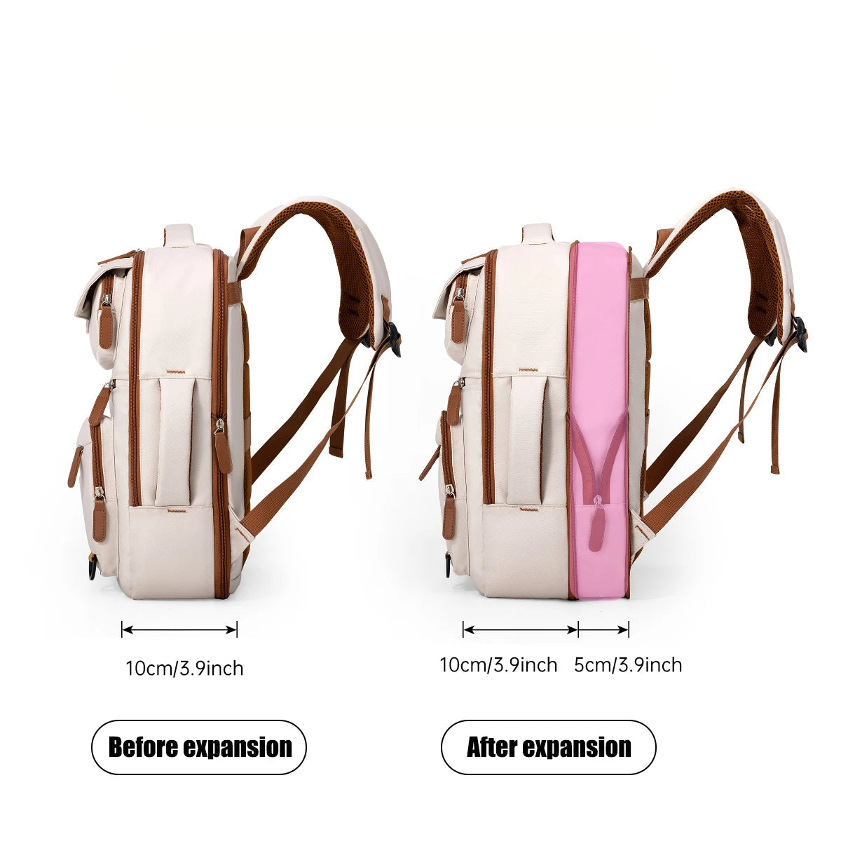 Sac à dos extensible grande capacité en nylon imperméable