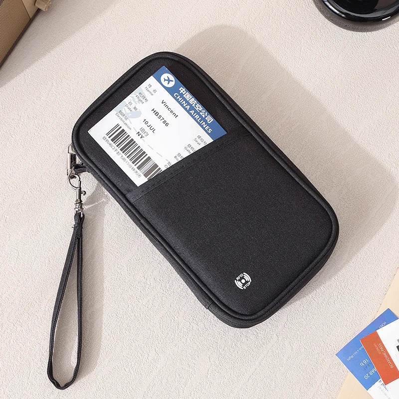Porte-Passeport de Voyage RFID Anti-Vol en Polyester