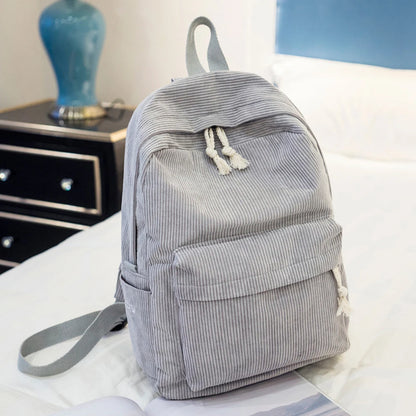 Sac à dos Harajuku en velours côtelé