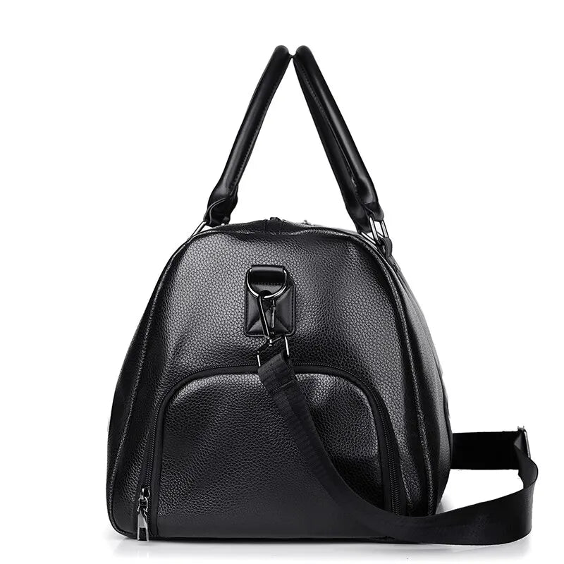 Sac de Voyage Homme Cuir PU Imperméable Grande Capacité