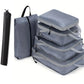 Set de 6 cubes de rangement compressibles avec sac à chaussures intégré, polyester alvéolé résistant