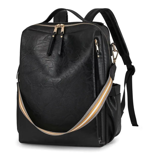 Sac à dos rétro en cuir PU imperméable