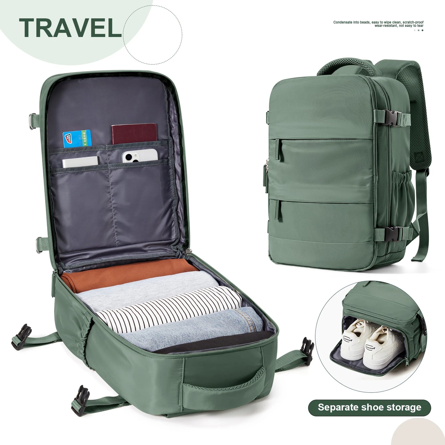 Sac Cabine avec Compartiment Chaussures 40x20x25cm