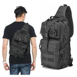 Sac bandoulière tactique imperméable, coloris camo vert