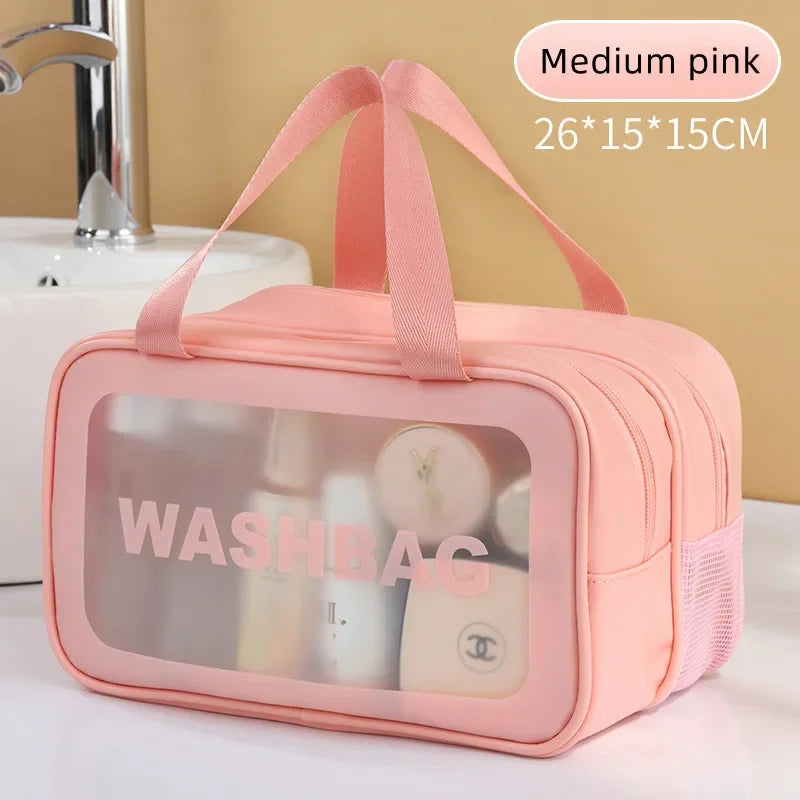 Sac de toilette transparent double compartiment – Voyage & Fitness
