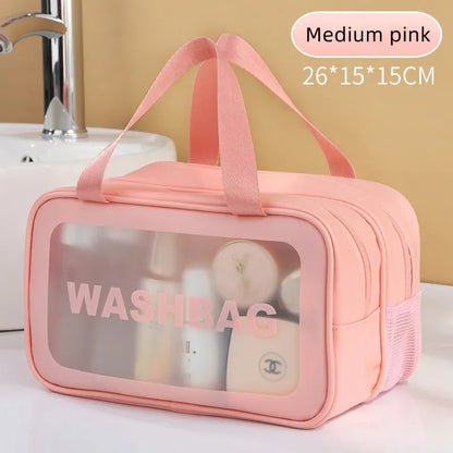 Sac de toilette transparent double compartiment – Voyage & Fitness