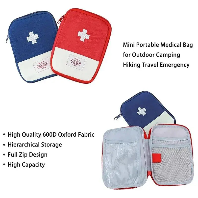 Pochette Médicale d’Urgence en Oxford – Trousse de Premiers Secours Portable