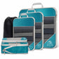 Set de 6 cubes de rangement compressibles avec sac à chaussures intégré