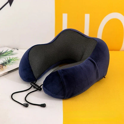 Coussin de voyage en mousse mémoire forme U avec soutien cervical et confort aérien