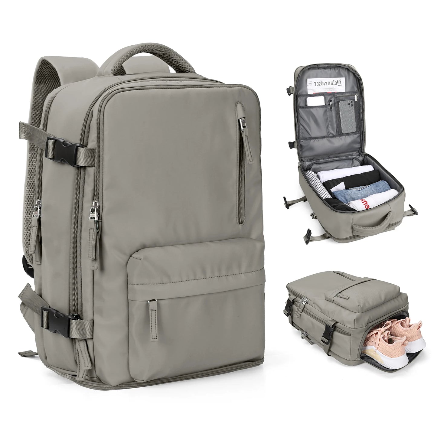 Sac à Dos Cabine 40×30×20 – Compartiment Chaussures & Ordinateur