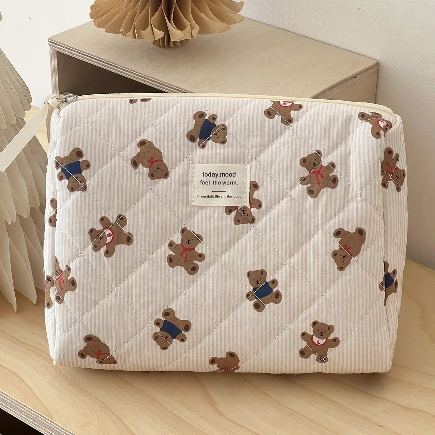 Trousse de toilette bébé à motifs ourson