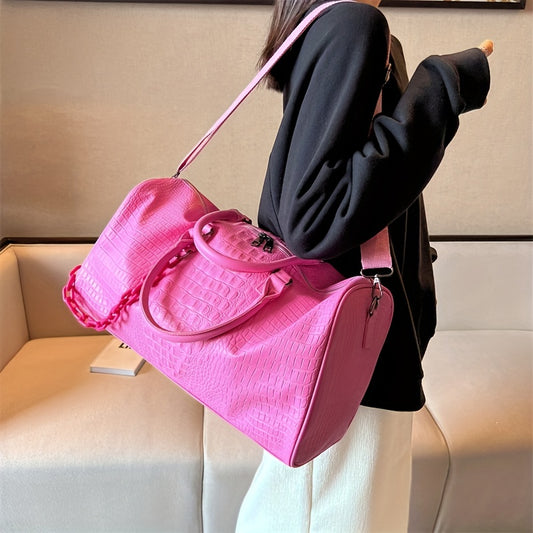 Sac de sport en cuir synthétique, bandoulière amovible, poids plume