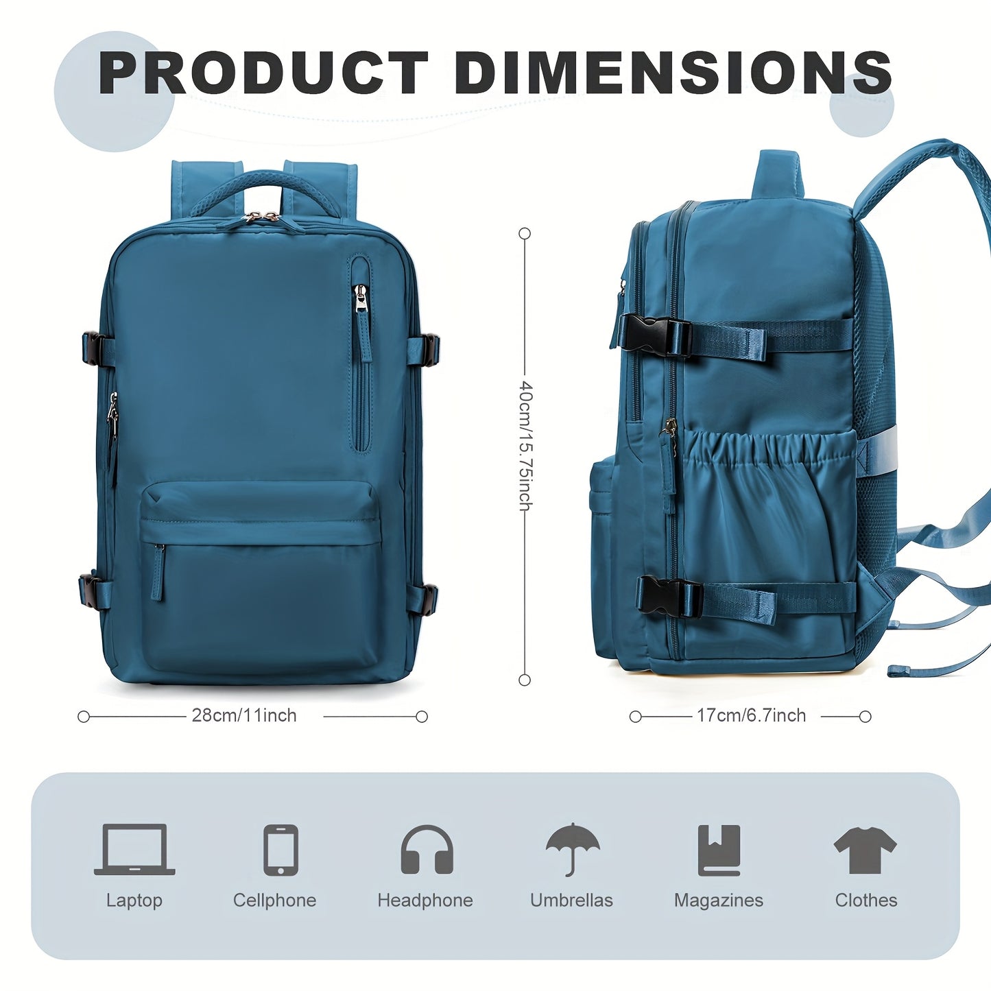 Sac à Dos Cabine Ryanair 40×28×17 – Bagage Main Compatible Avion