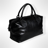 Sac de voyage en cuir luxueux homme, coloris noir
